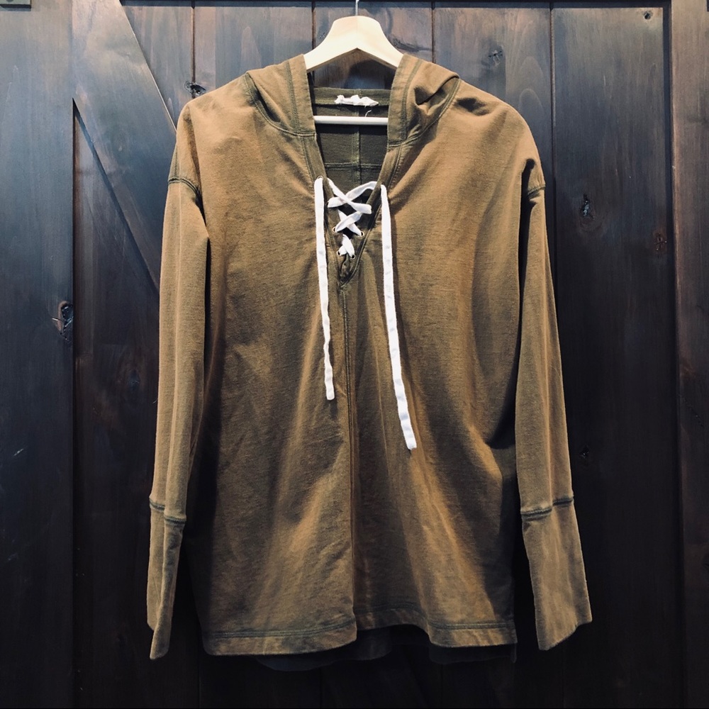 EUC Entro Lace Up Hoodie
